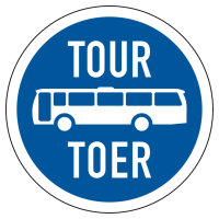 Tour Bus Command Sign